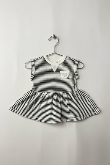 Black & white -Baby Sleeveless frock
