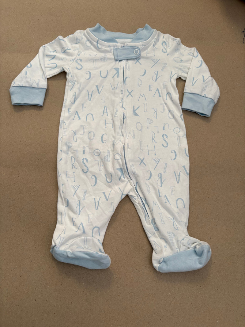 Light white blue alphabet letter -full Jumpsuits