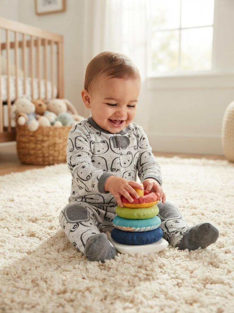 Grey Teddy face with shoe (zipper)-Baby High quality jumpsuit