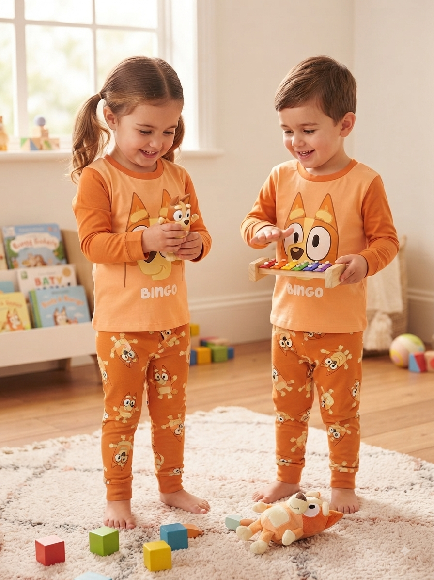 Orange with BINGO -Kids Full Sleeve Set