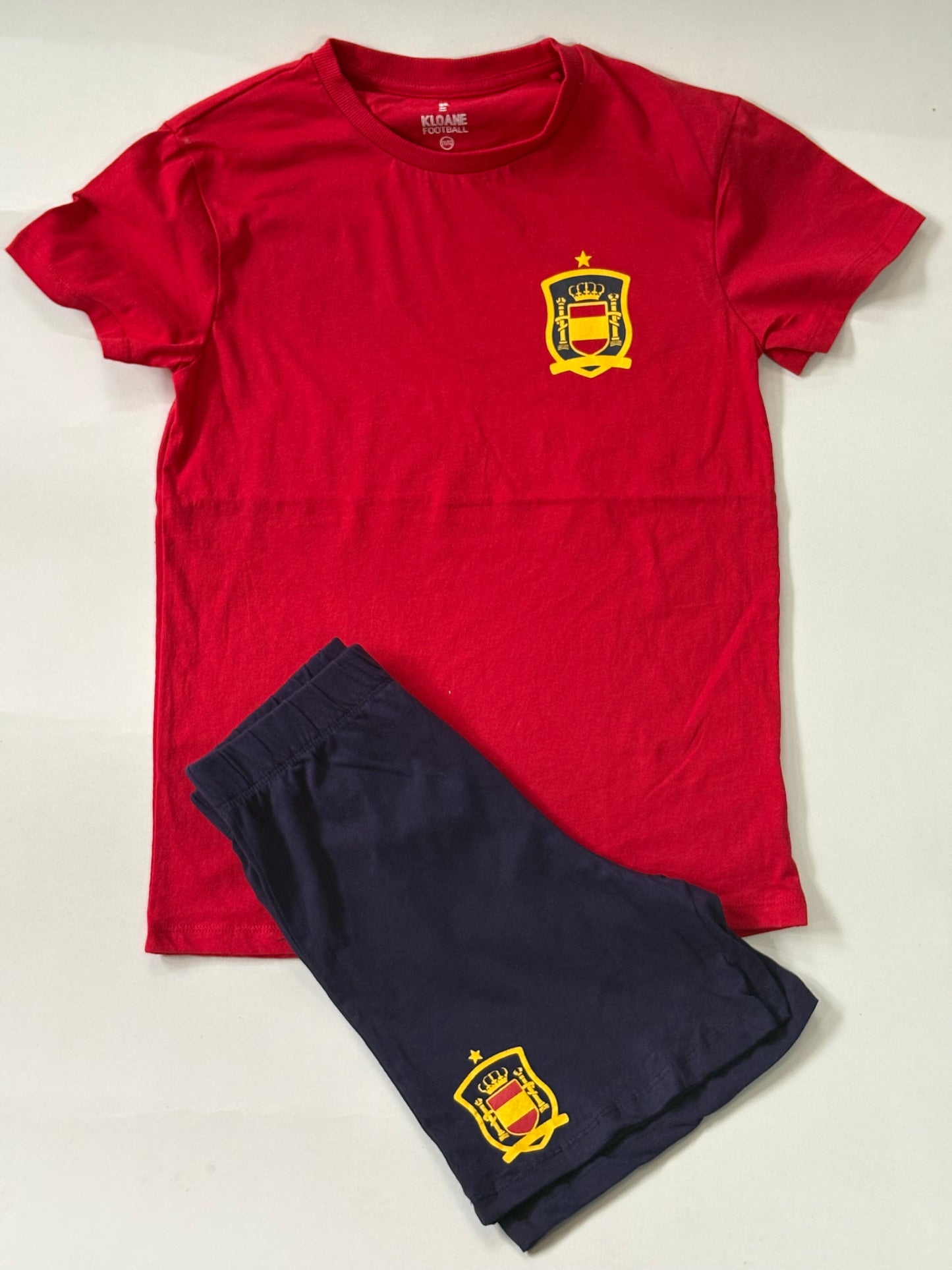 Red with Bage - Half sleeve Shorts Set