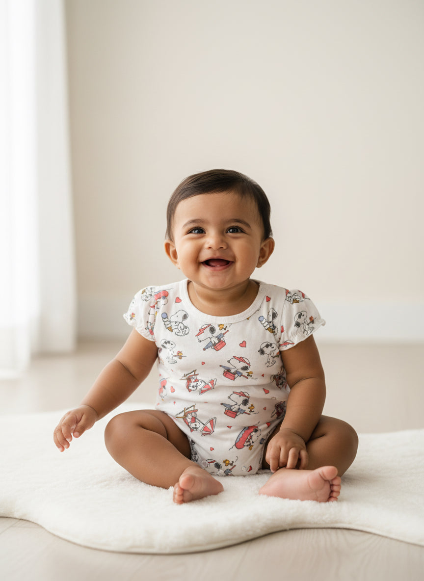 Dog with heart-Baby Jumpsuits