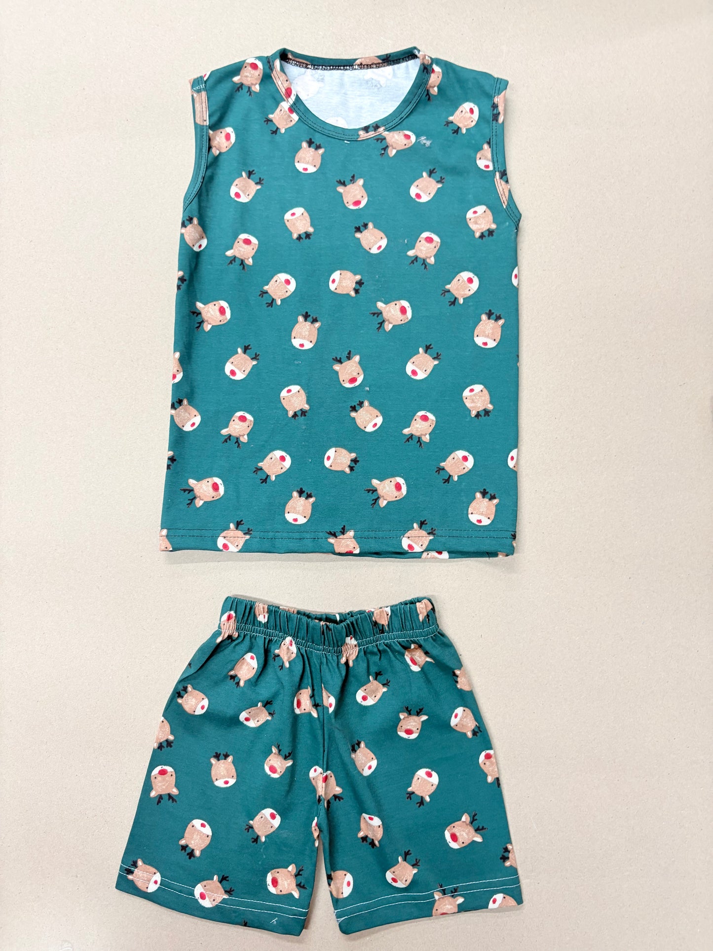 Holliday reindeer print-Sleeveless co-ords