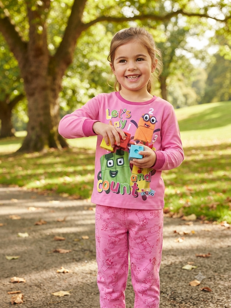 Pink with Let’s Play -Kids Full Sleeve Set