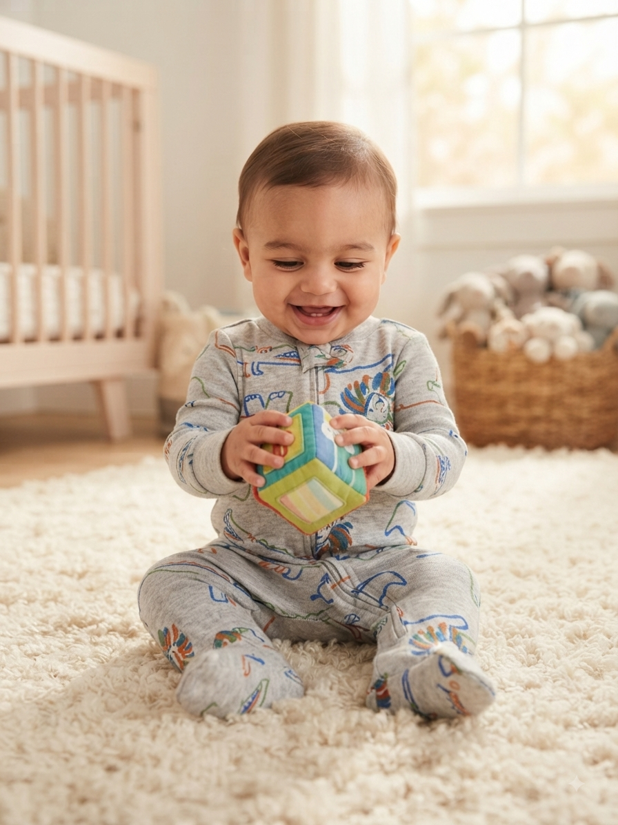 Grey with animals with shoe (zipper)-Baby High quality jumpsuit