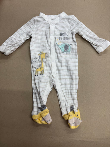 Hello Friends with shoe(snap button)-Baby High quality jumpsuit