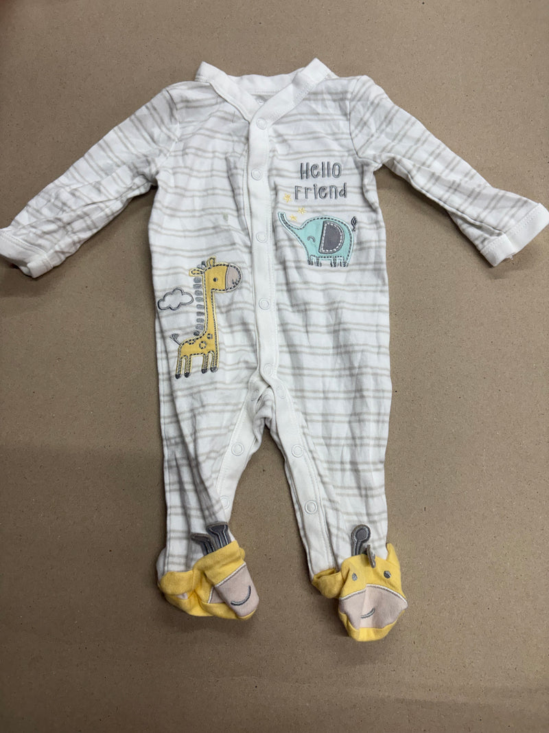 Hello Friends with shoe(snap button)-Baby High quality jumpsuit