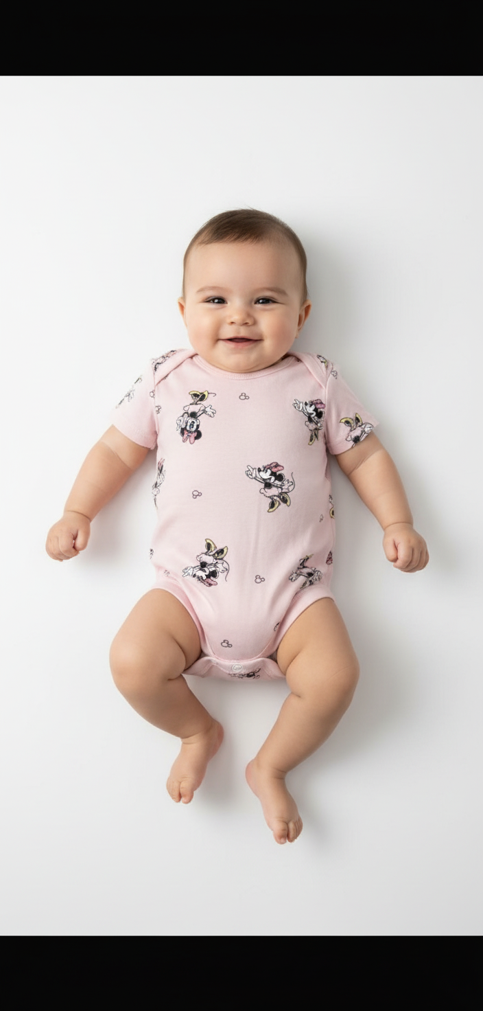 Baby pink mickey Romper