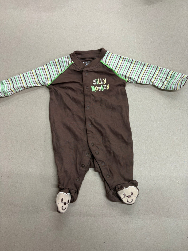 Brown SILLY MONKEY with shoe (snap button)-Baby High quality jumpsuit