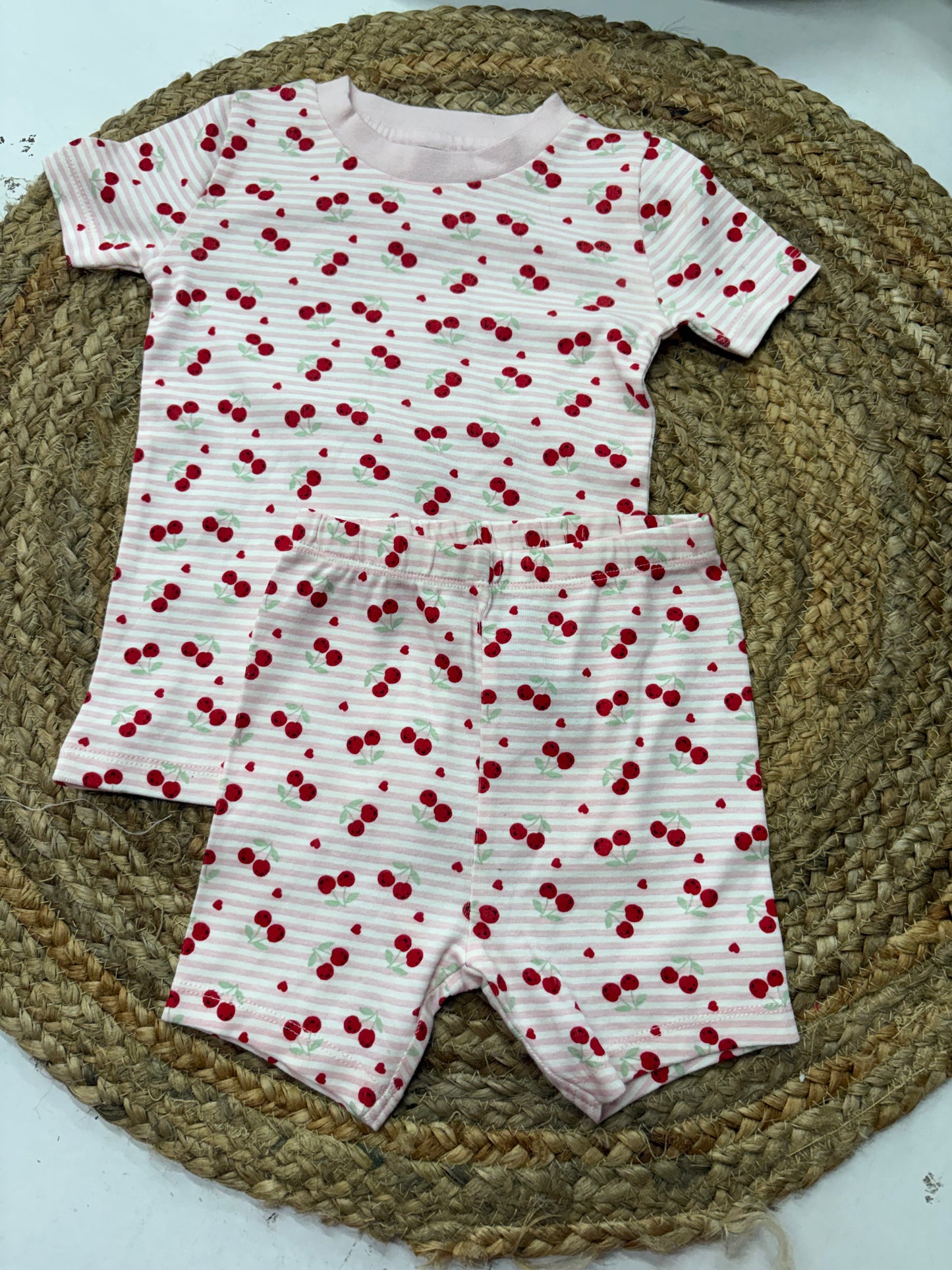 Pink with red cherry’s  -Kids Co-Ord Set premium quality
