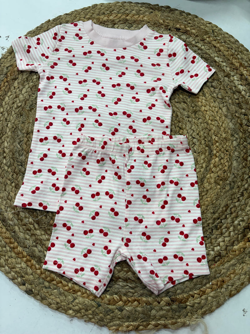 Pink with red cherry’s  -Kids Co-Ord Set premium quality