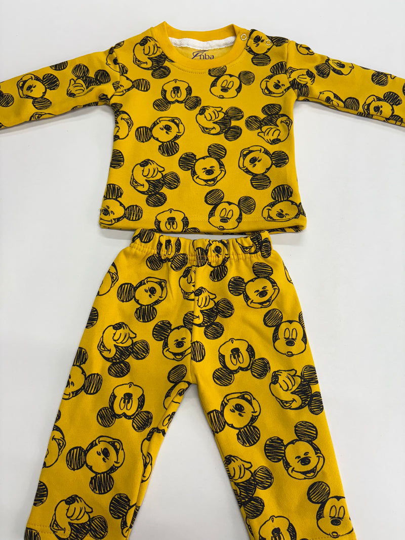 Premium loop net winter wears IN-12/0012Yellow Micky Character