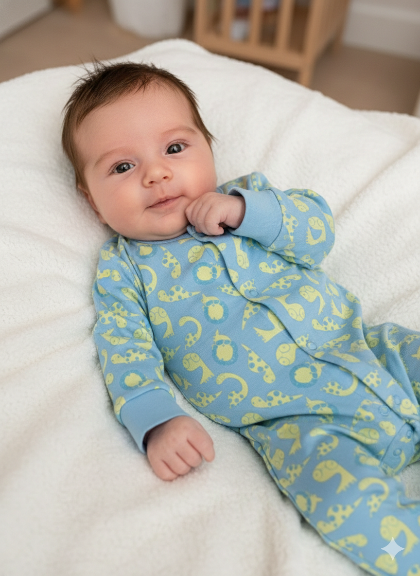 Blue Dino - Baby Jumpsuits