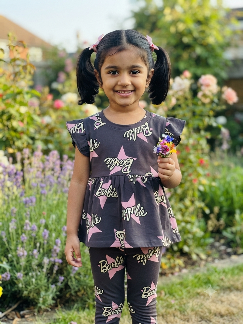 Barbie Peplum Co-Ord Girls Set