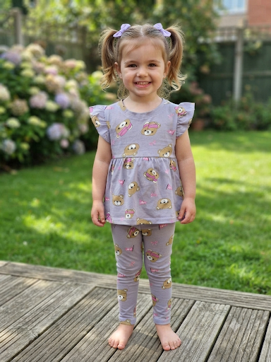 Light violet Peplum Co-Ord Girls Set
