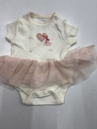 Pink heart full of love - Onesies net frock