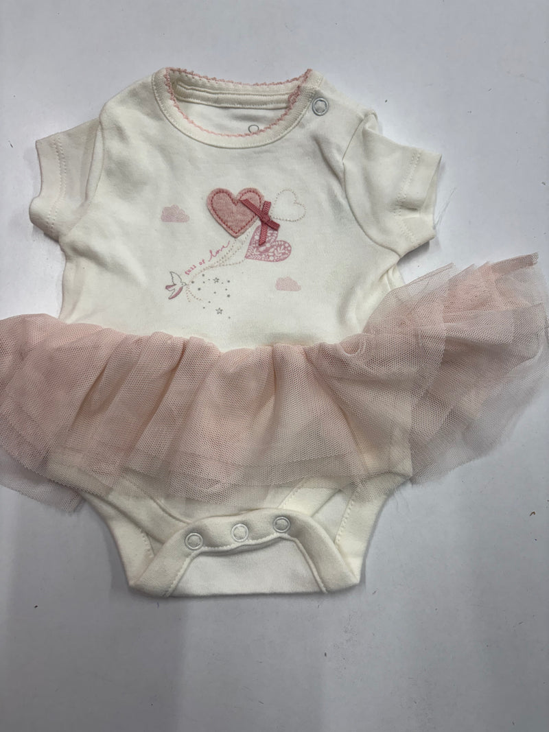 Pink heart full of love - Onesies net frock
