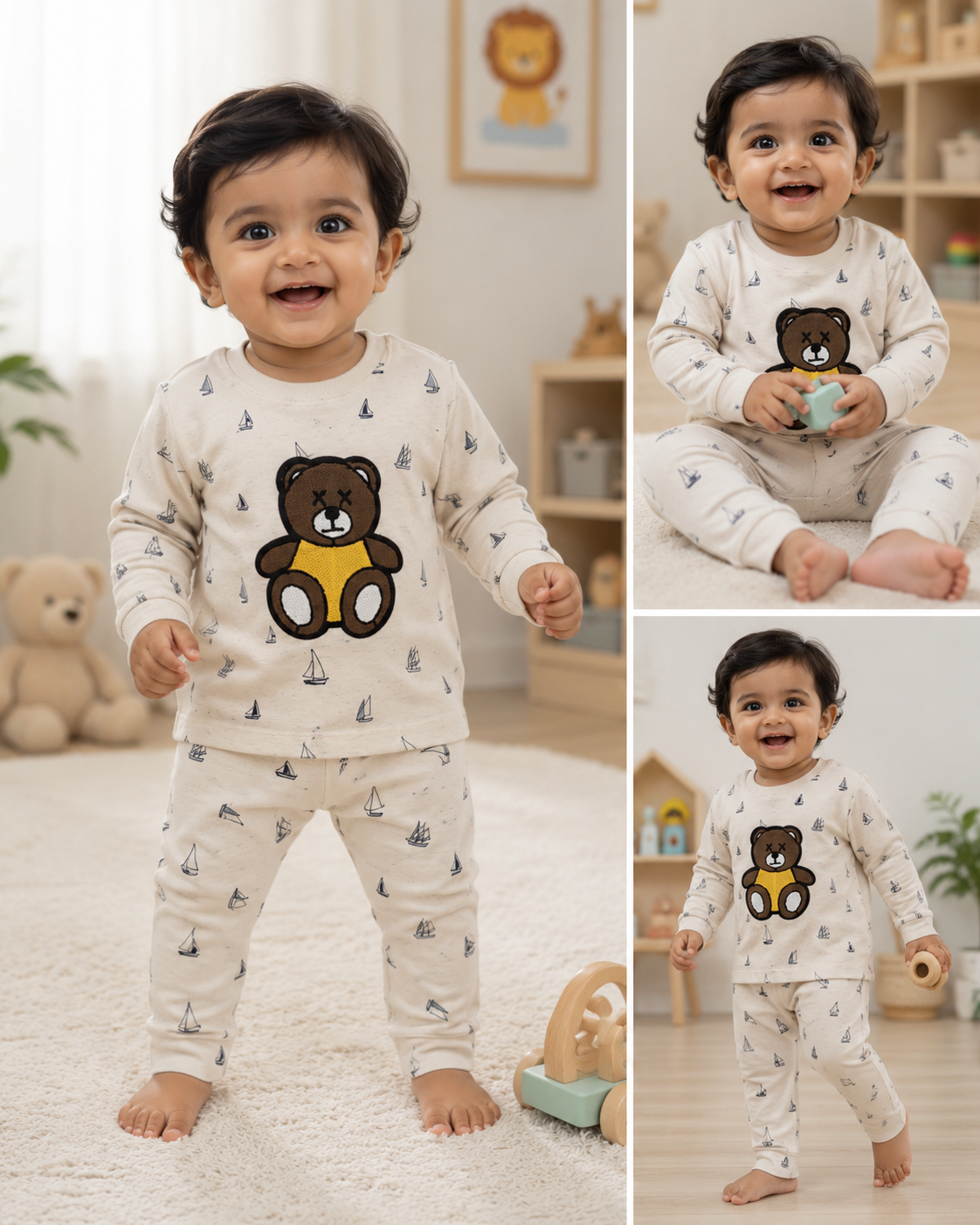 Little Sailor Teddy- Premium winter wears LoopKnit