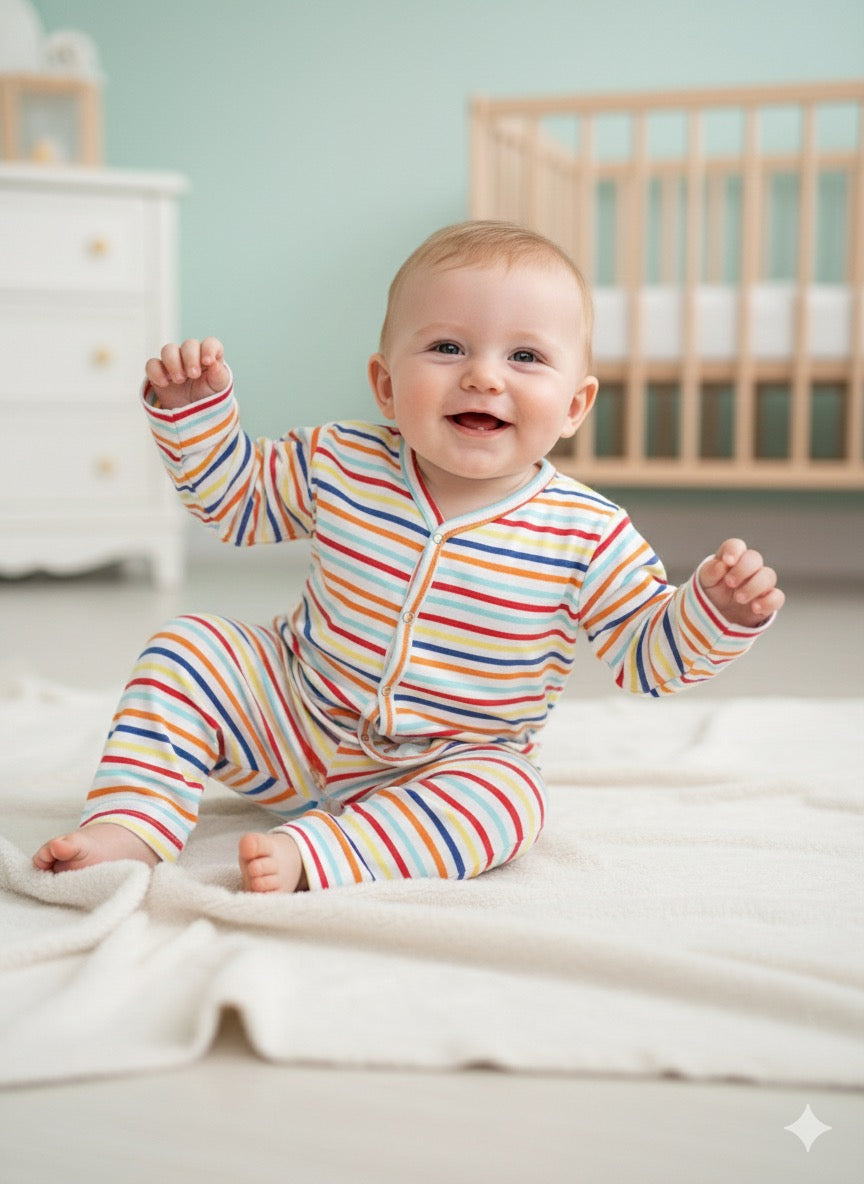 Full Sleeve Baby Jabla multi-colored striped pattern