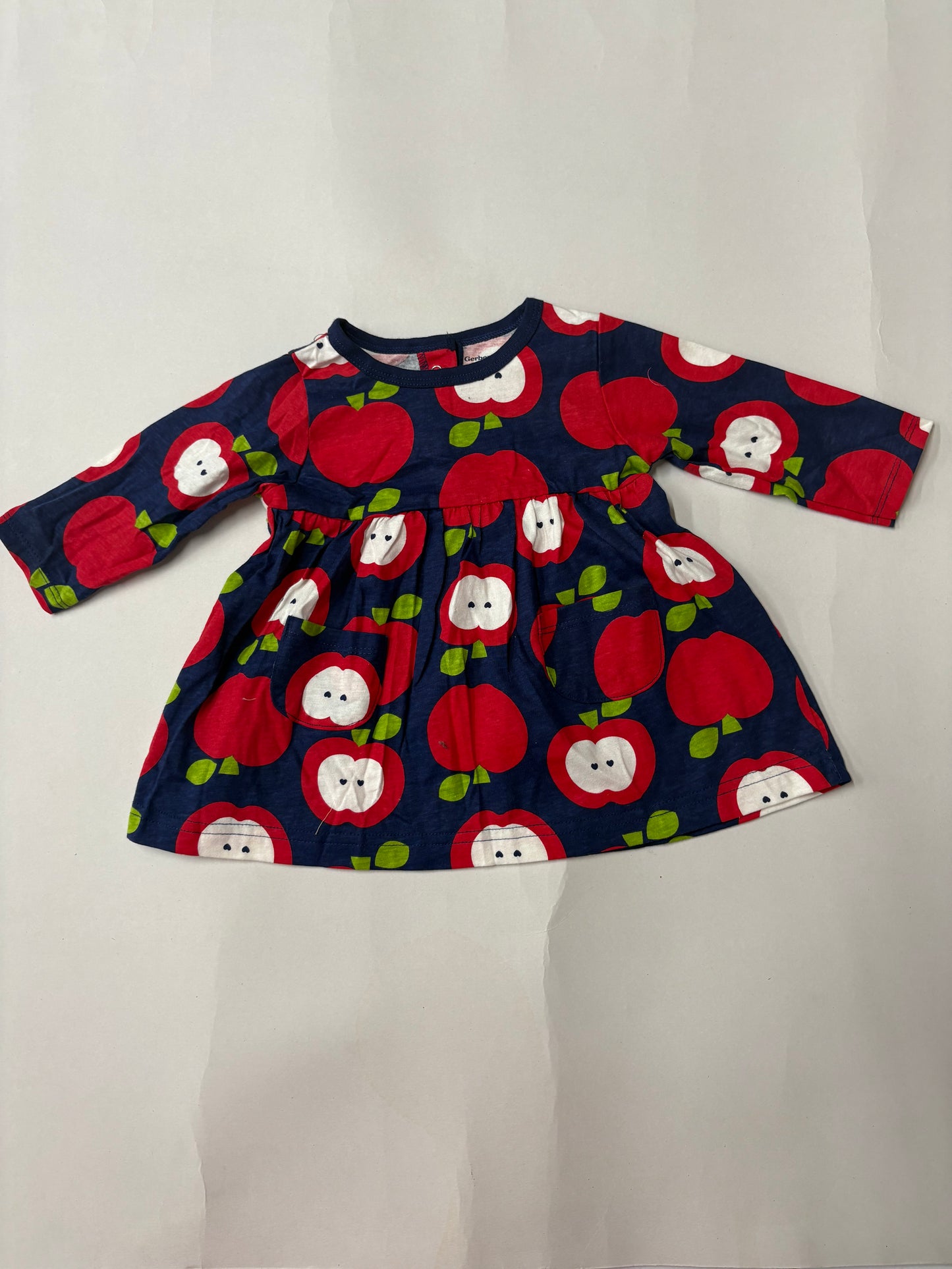 Apple  with packet -Baby Sleeveless Frock