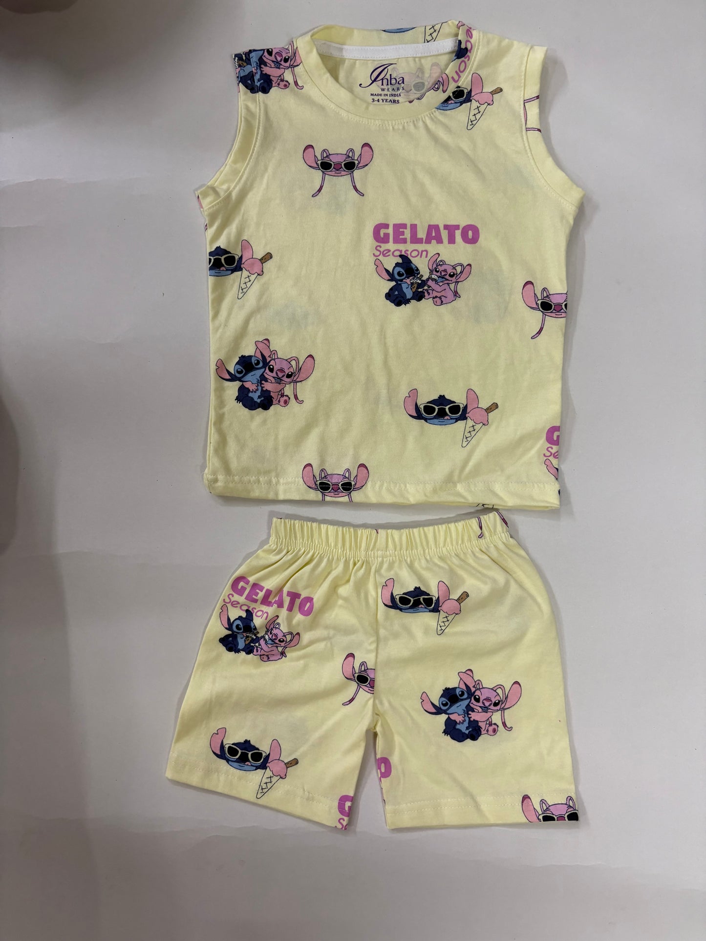 Yellow GELATO Season-Sleeveless co-ords