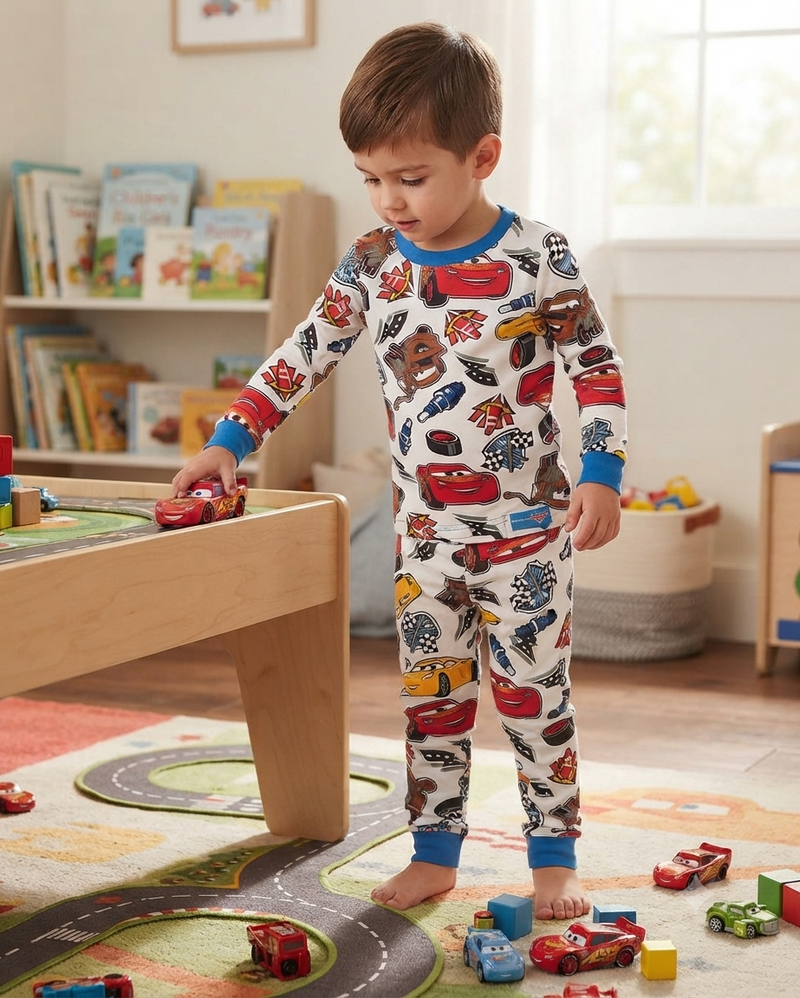 Red race cars 🏎️-Kids Full Sleeve Set