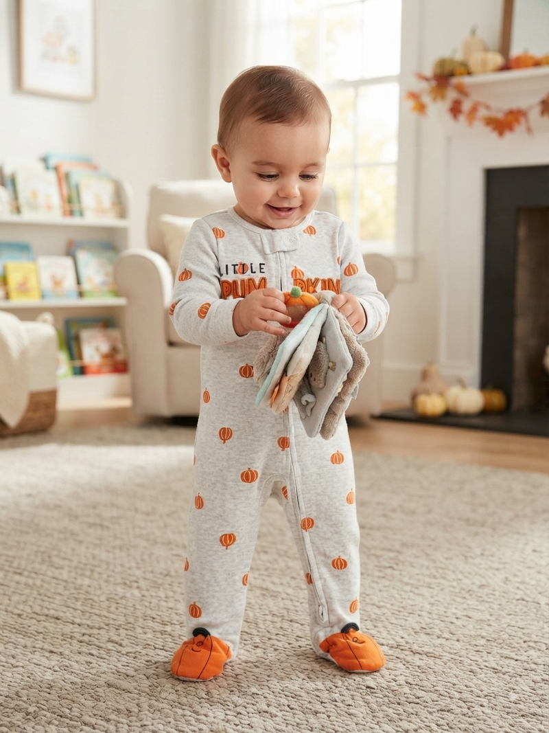 Little PUMPKIN 🎃 with shoe - Baby high quality jumpsuit
