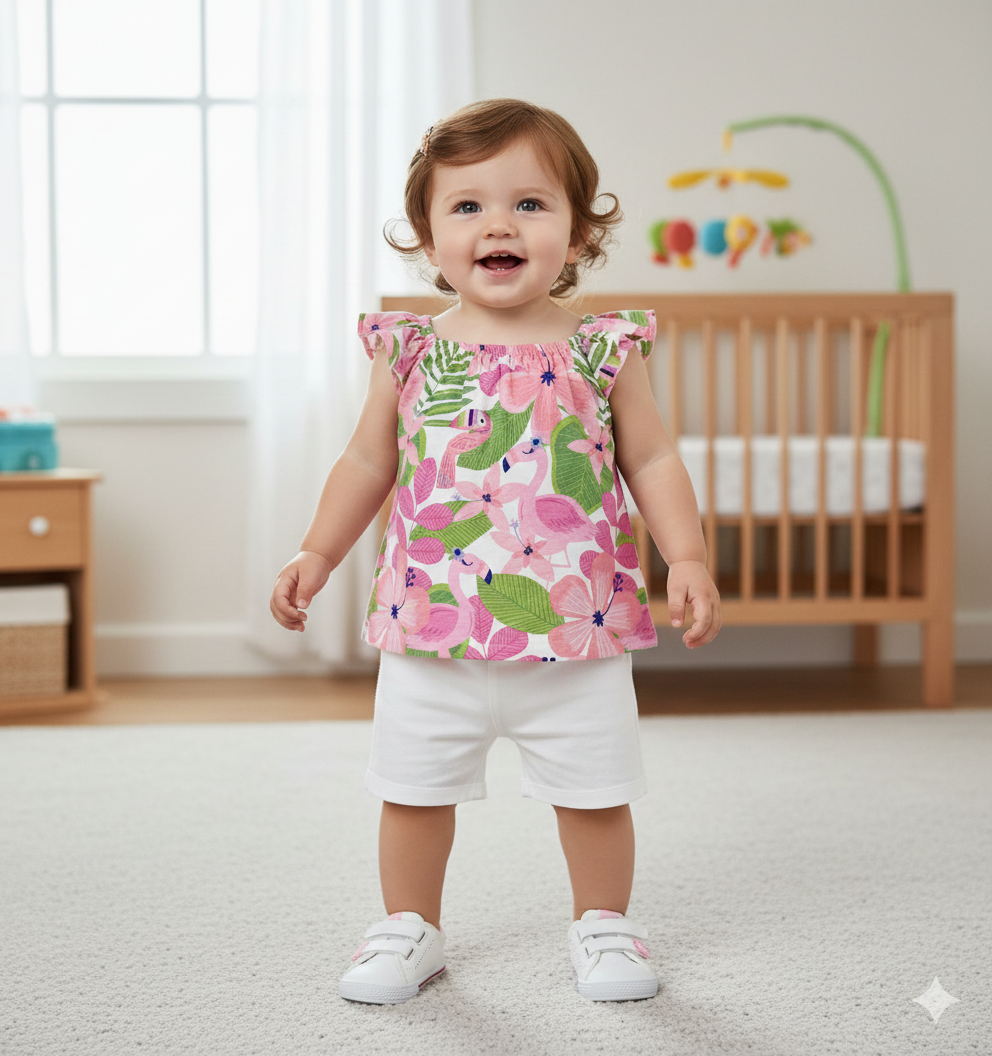 Floral-Baby Sleeve top