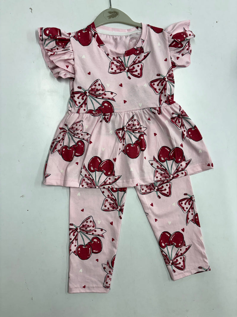 Beautiful butterfly, peplum co - ord girls set Sep