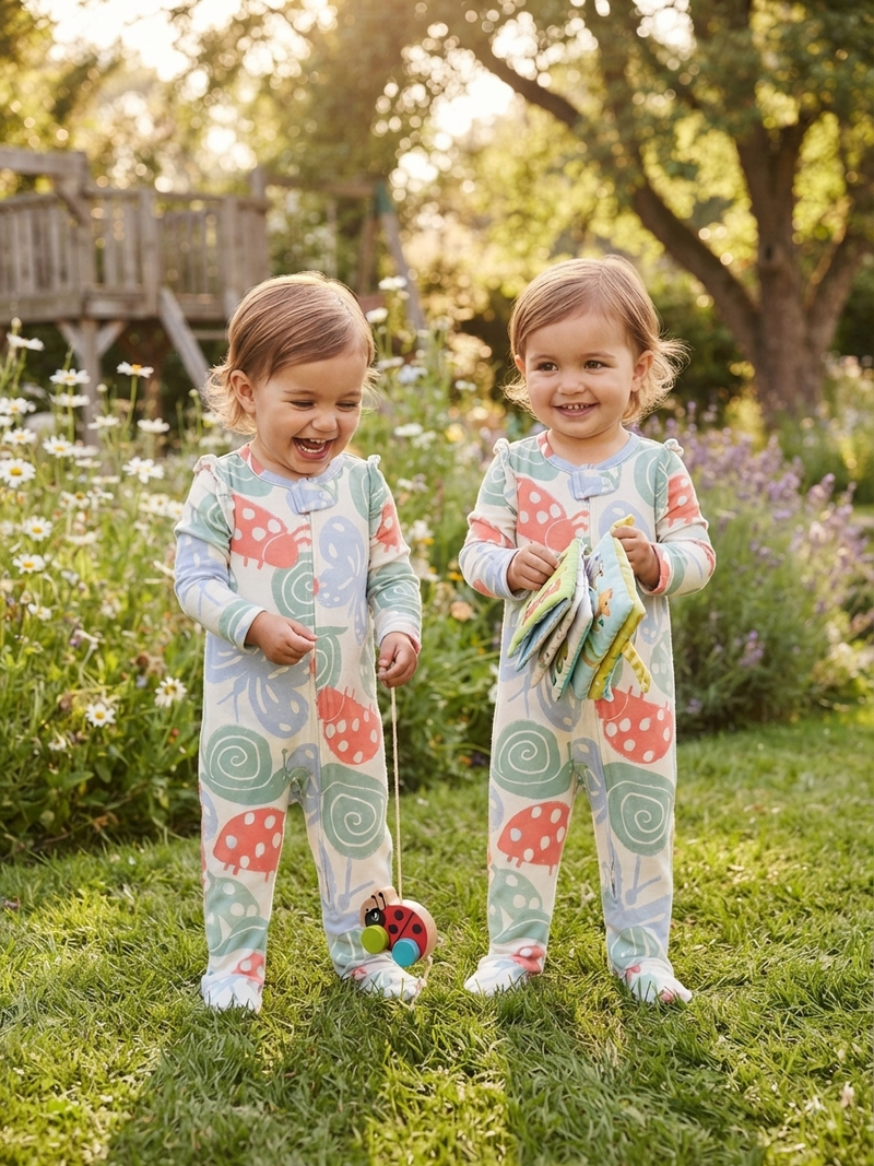 Butterfly 🦋 with bug 🐞 and shoe- Baby Jumpsuits