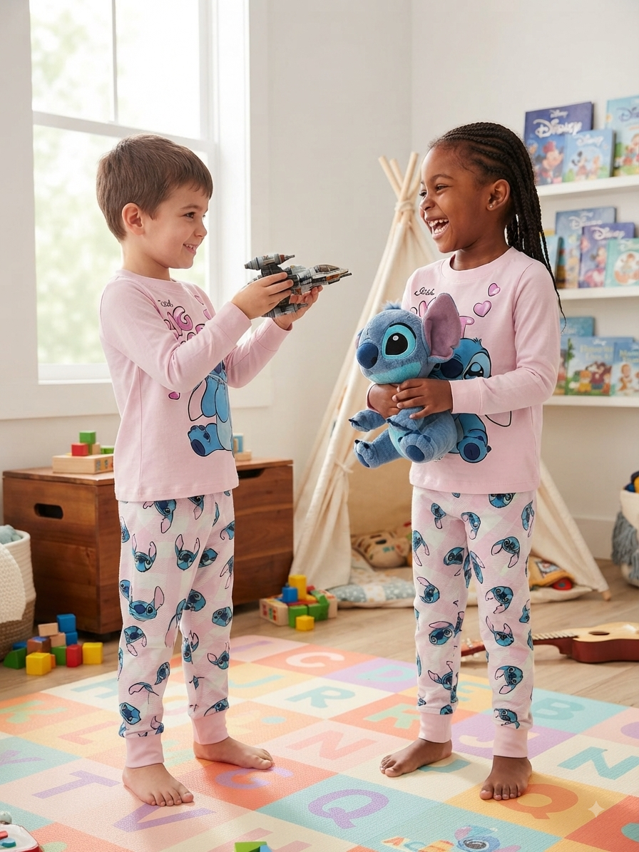 Stitch BIG HEART-Kids Full Sleeve Set