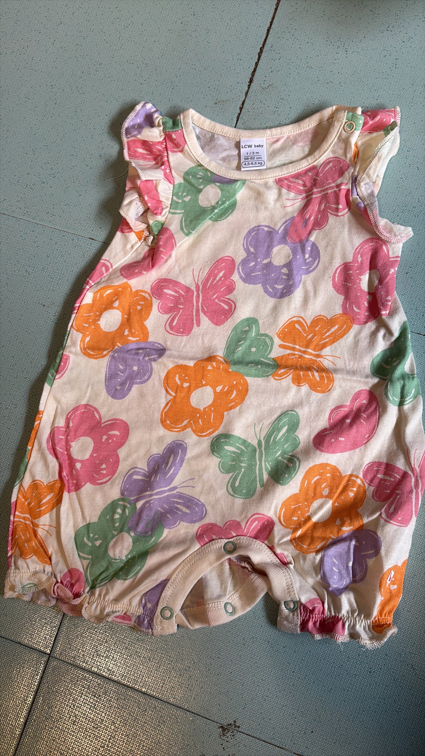 Half white with flowers & butterfly 🦋- Baby Half Jumpsuits