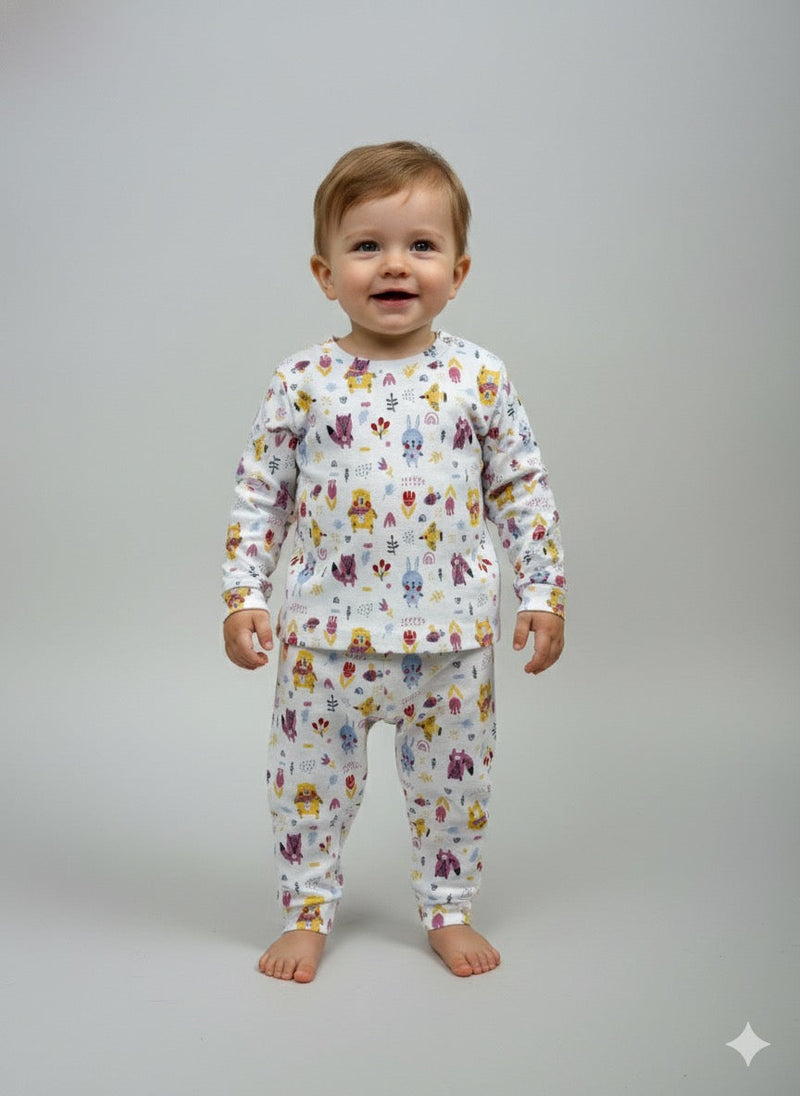 Baby Co-ord sets Full Multi colour -(snap button)