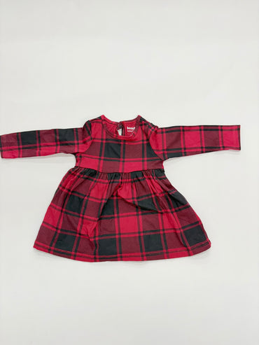 Red with black lines Onesie frock