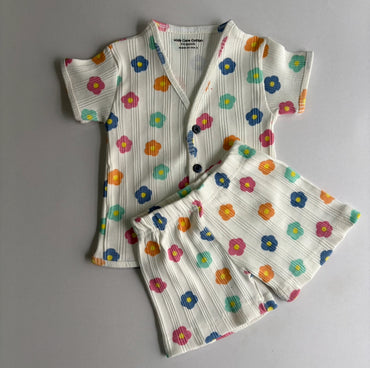 White with flowers - Jabla Shorts