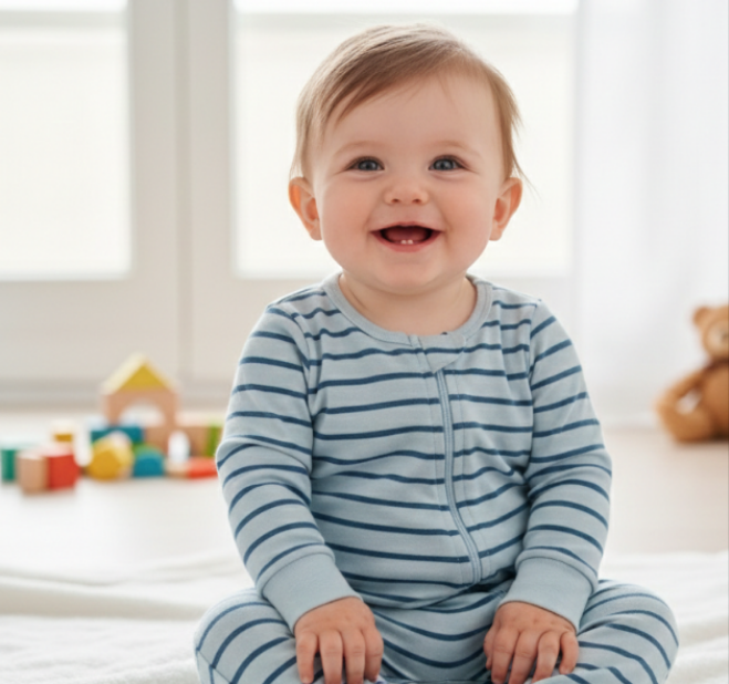 Blue lines high Quality Baby Jumpsuit