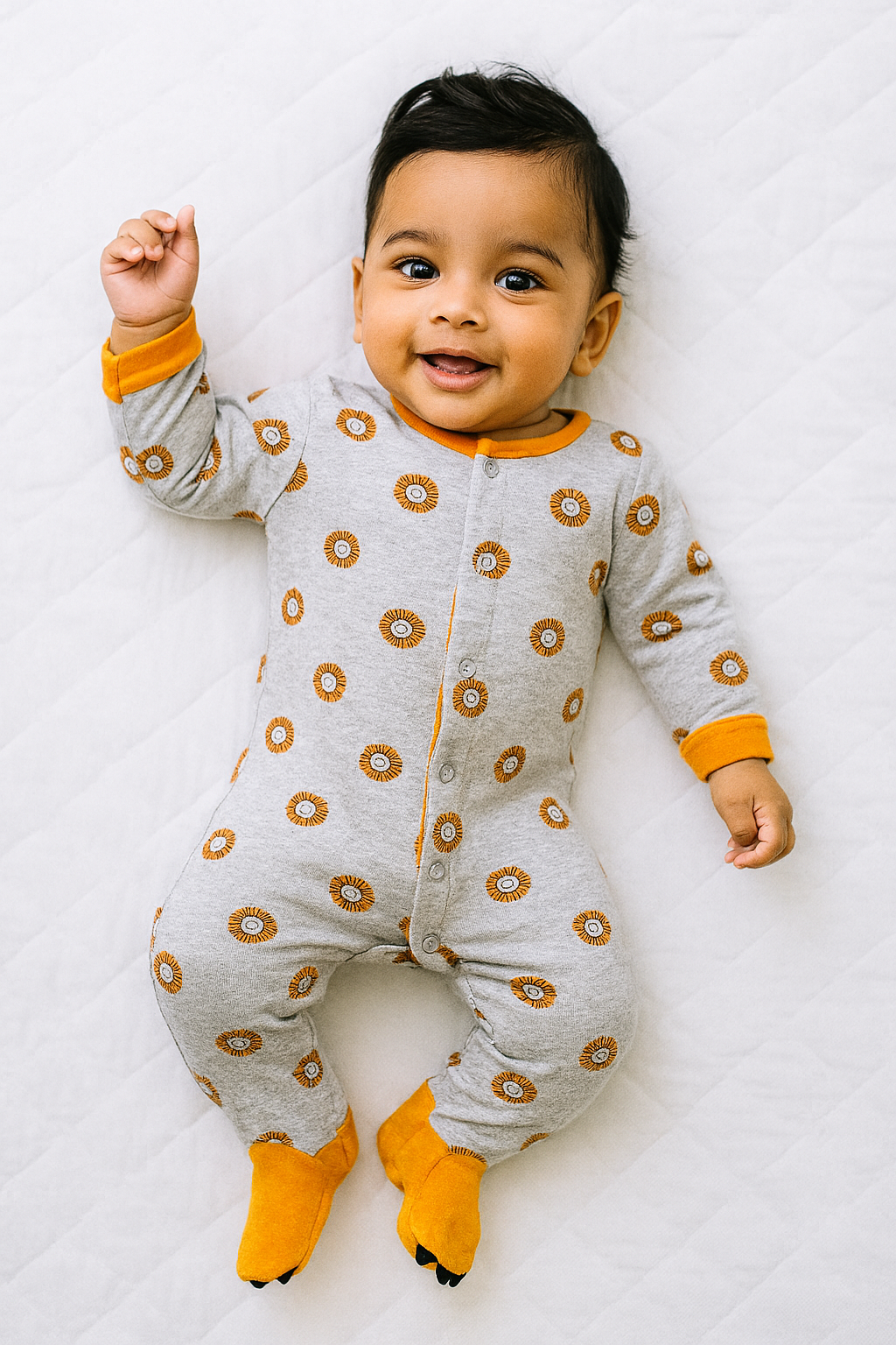 Grey with orange Jumpsuit
