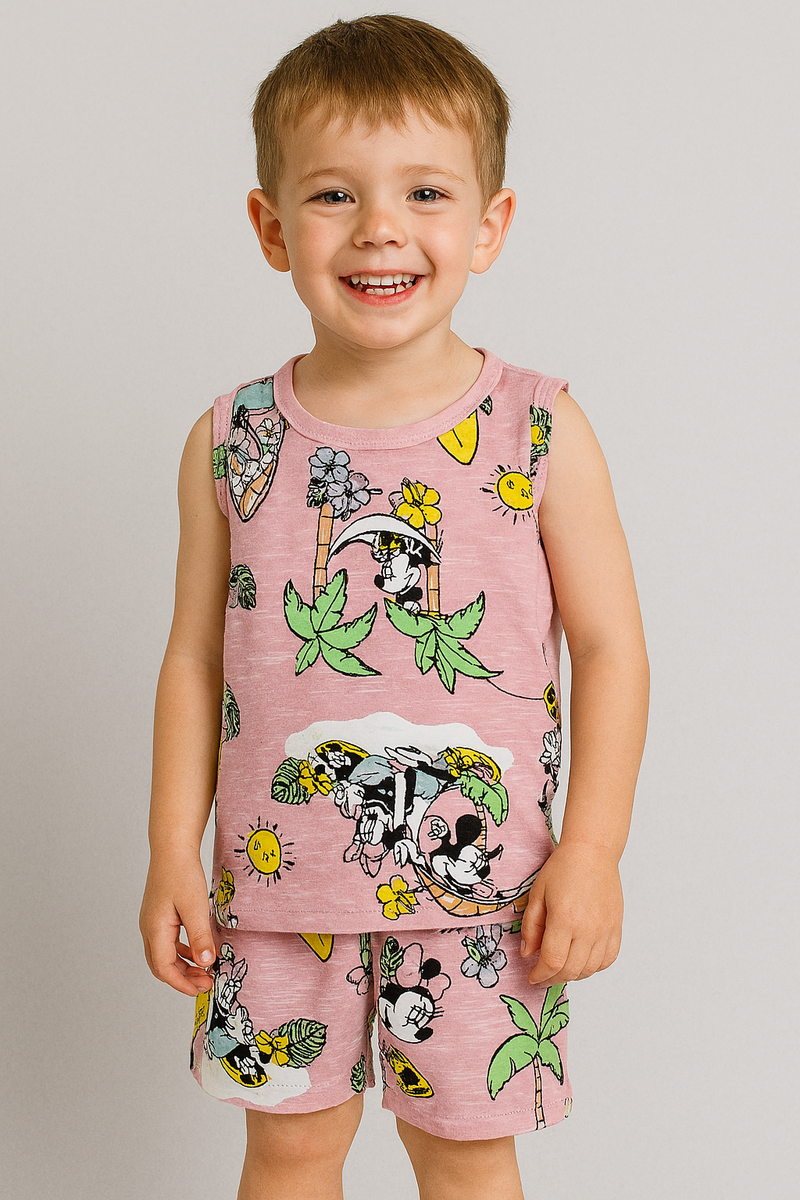 Mickey on tree - Sleeveless co-ords