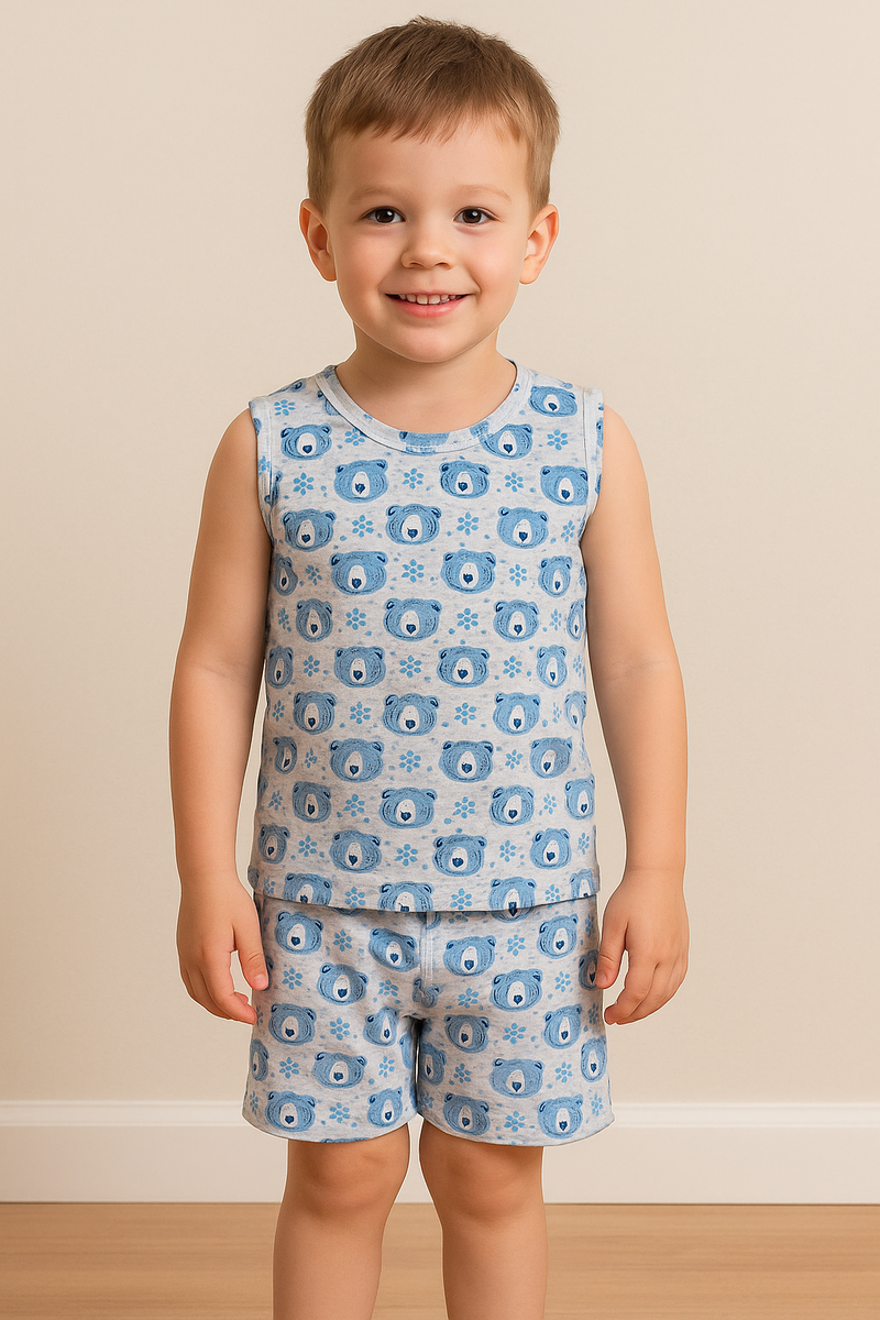 Blue Teddy - Sleeveless co-ords