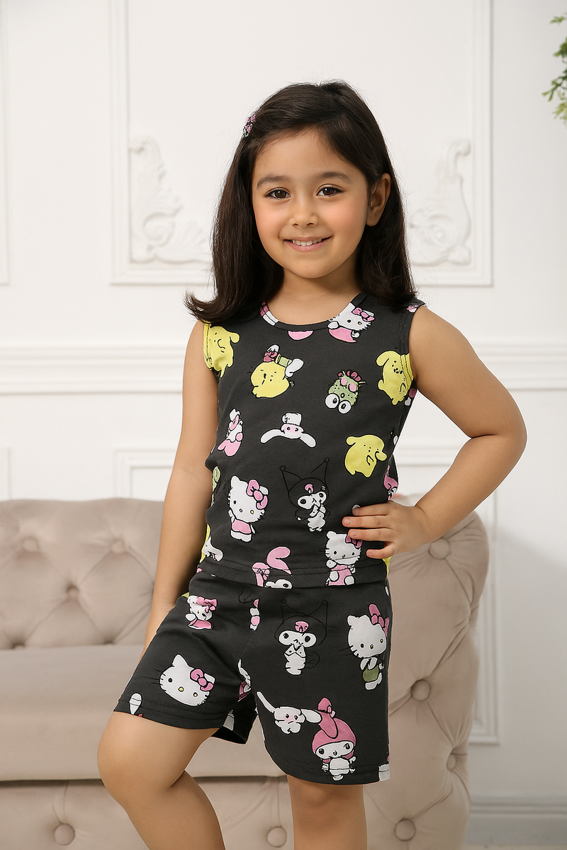 Black Kitty - Sleeveless co-ords