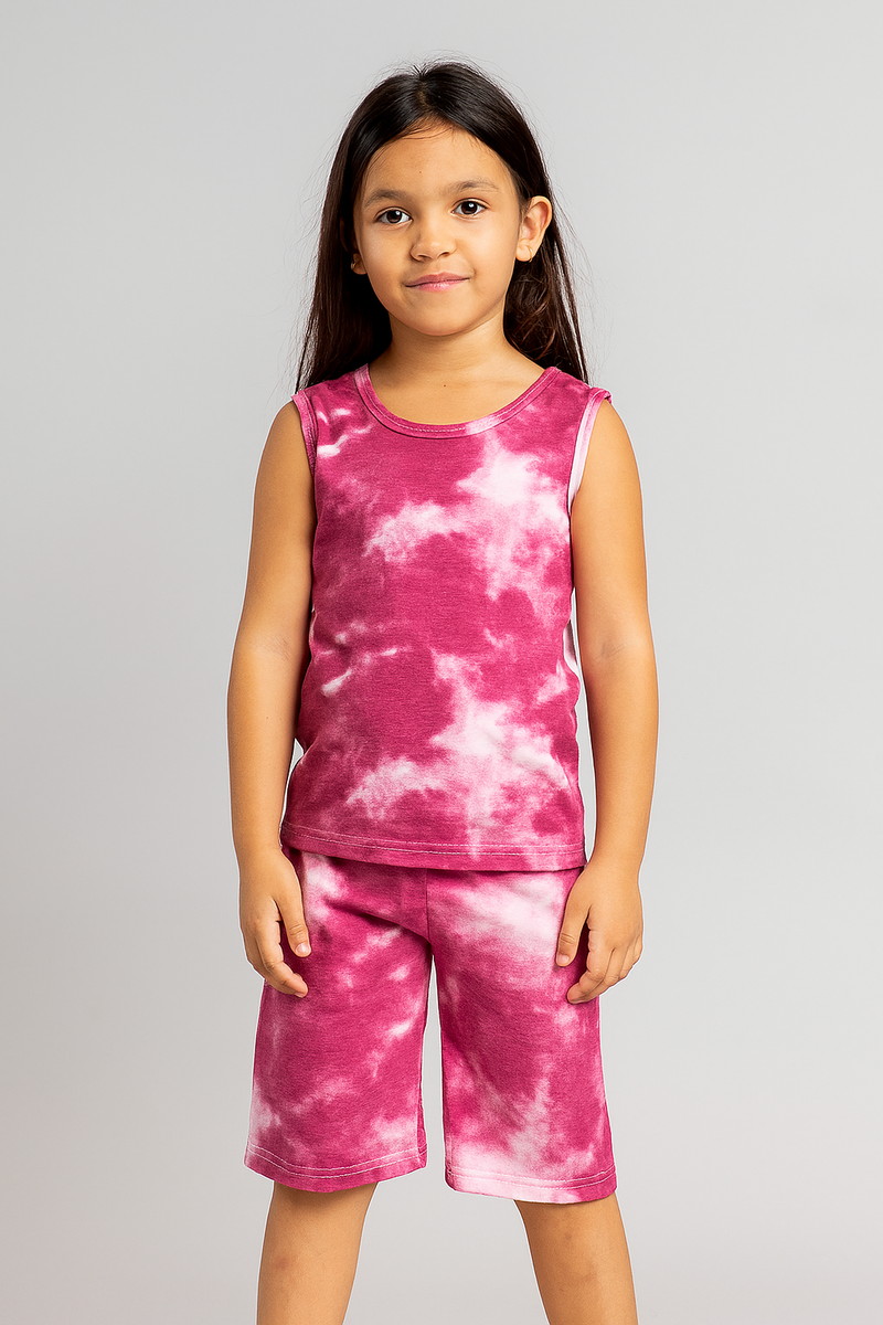 Baby Pink Tie & Dye - Sleeveless co-ords
