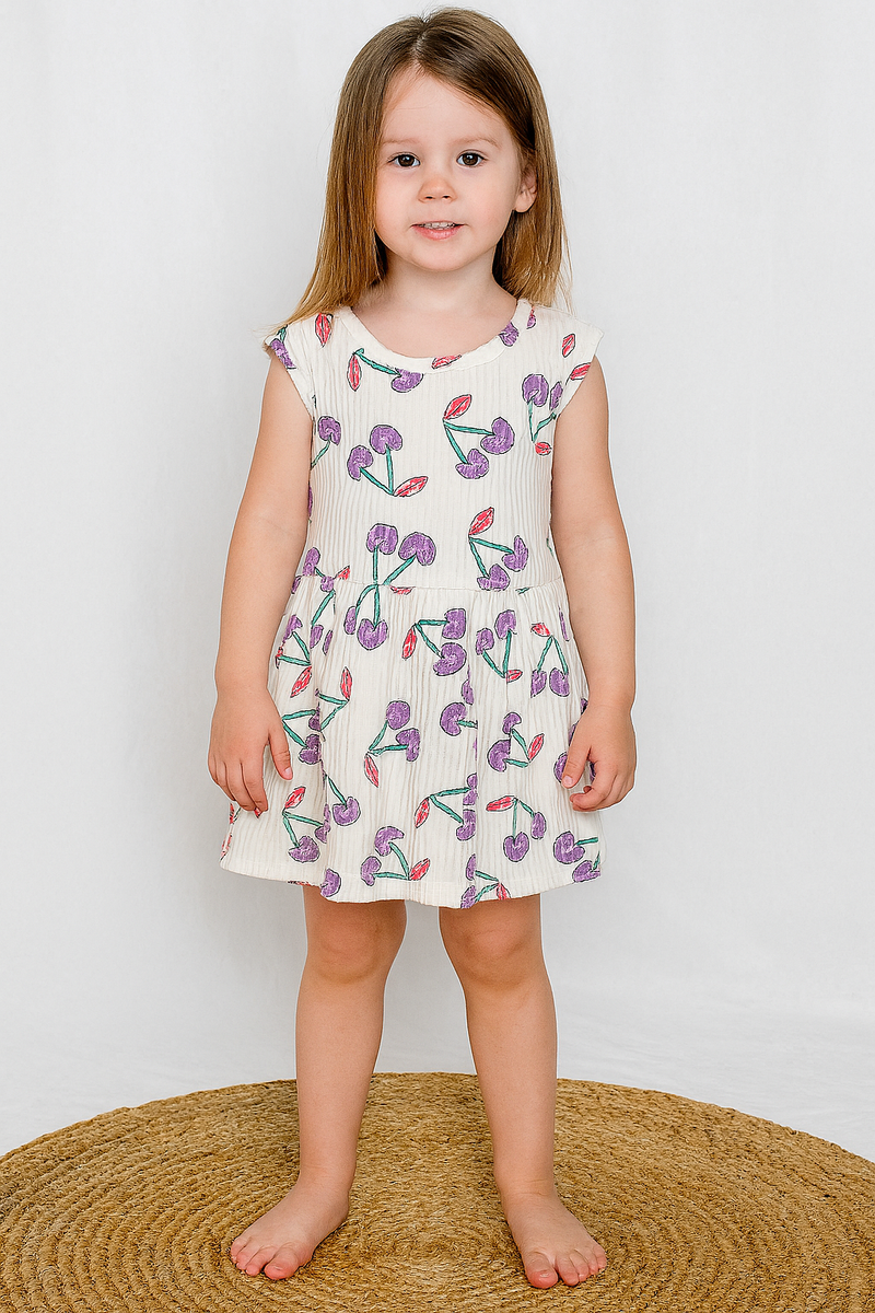 White Cherry - Girls Sleeveless Frock