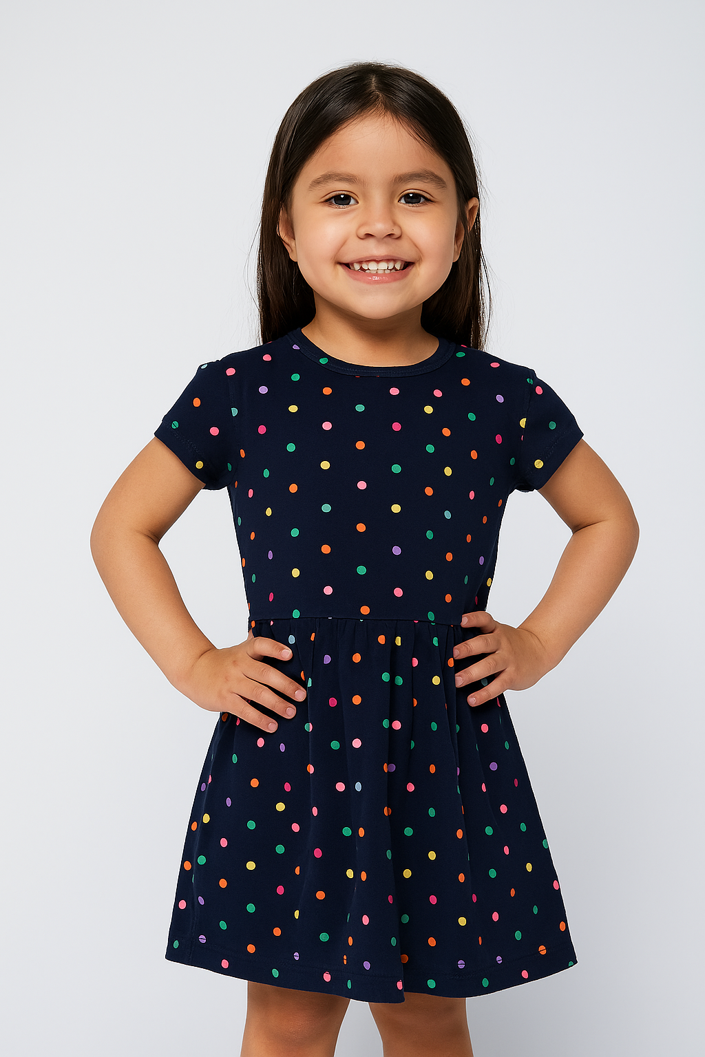 Blue Dots - Sleeveless Frock