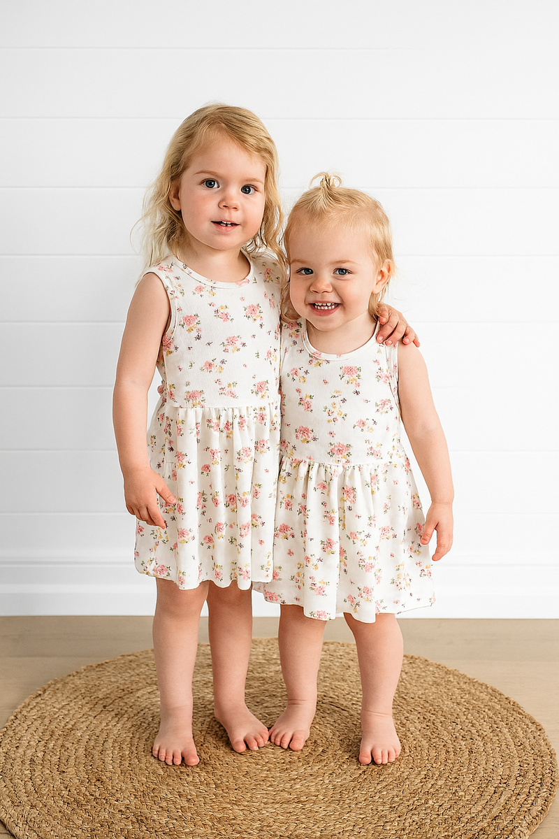 Ribe Flowers - Girls Sleeveless Frock