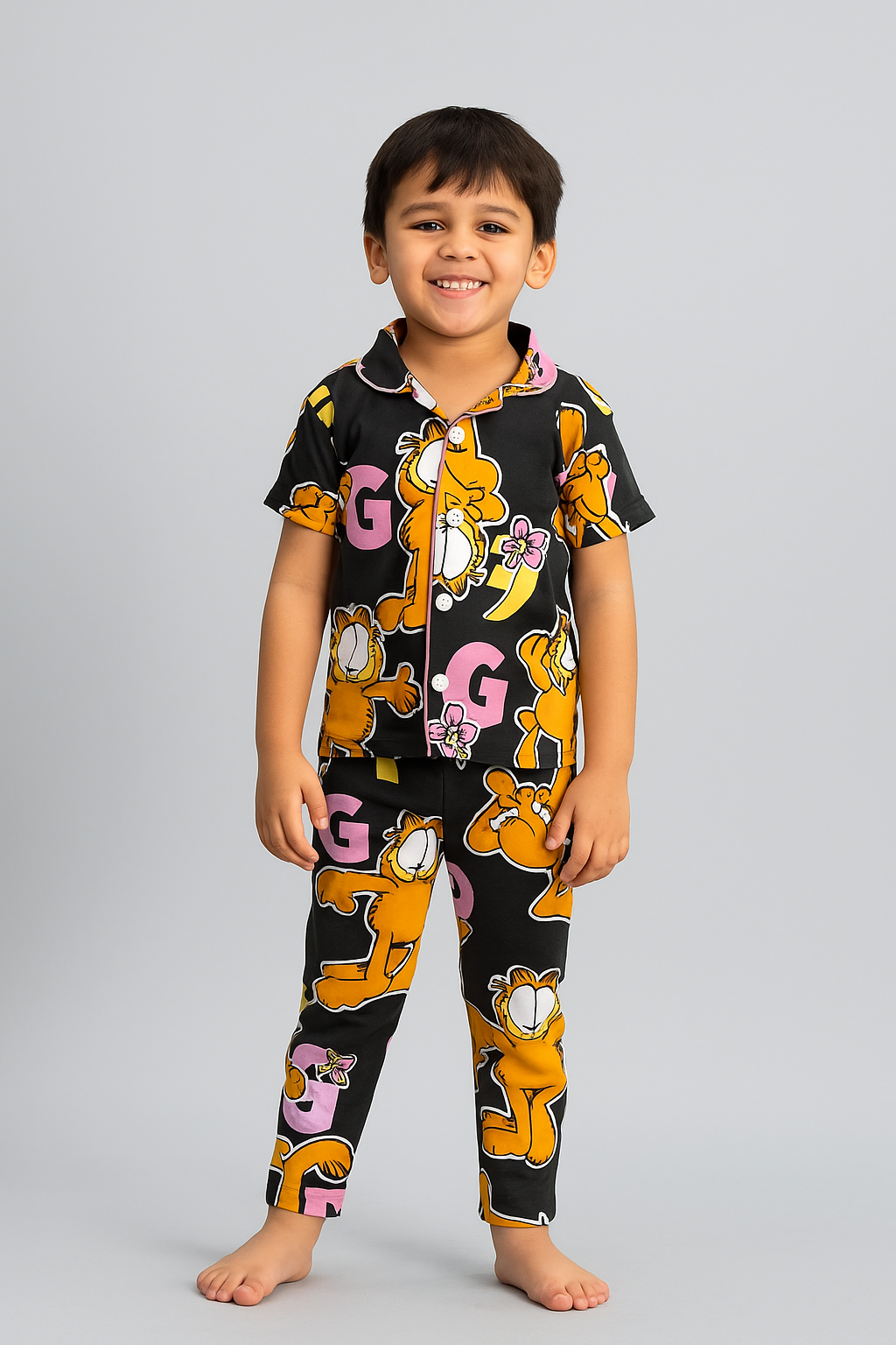 Block IN-02- Kids Collar Night Suit