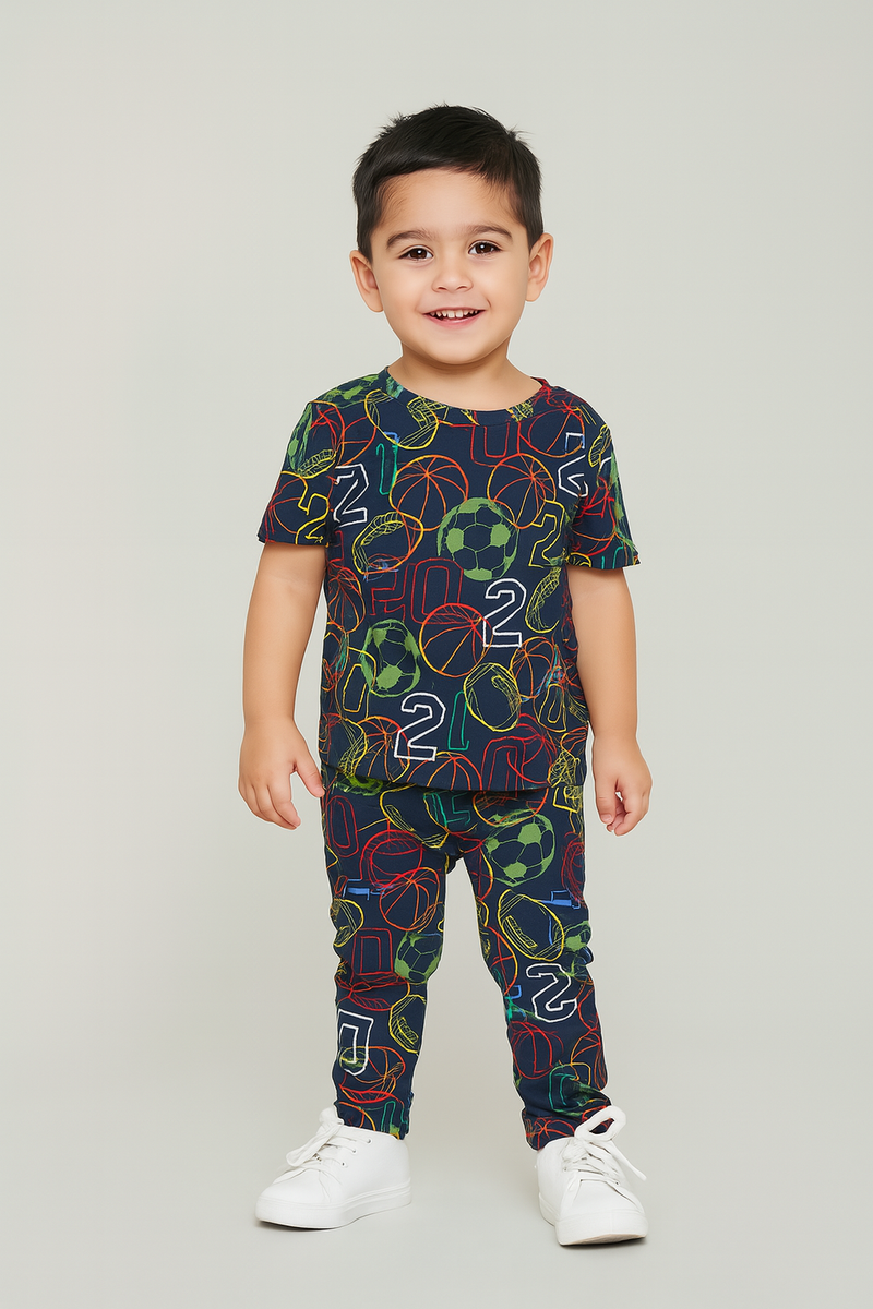 Kids Suit - Blue & Numbers