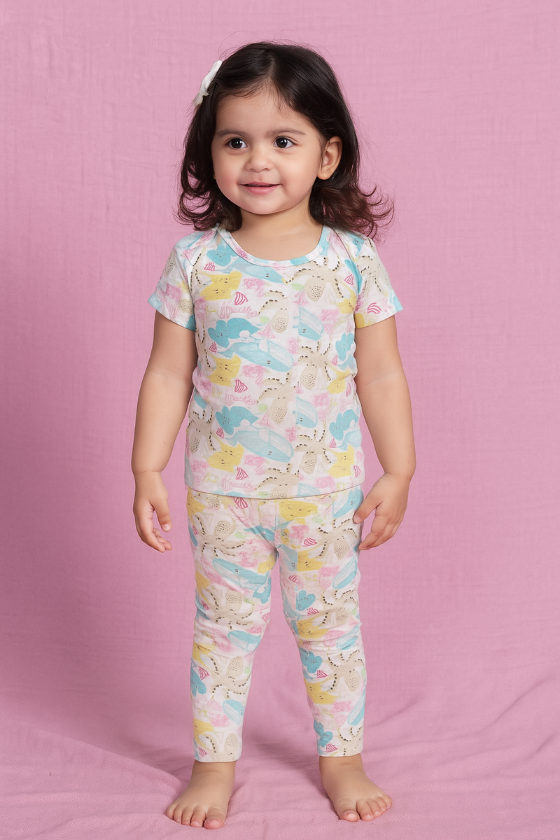 Kids Suit - SKY BLUE WITH WHITE