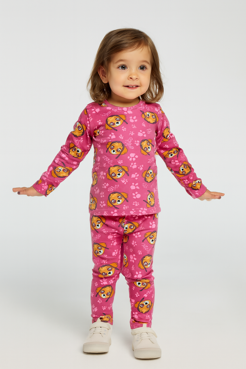 Kids Full Sleeve Set - DARK PINK