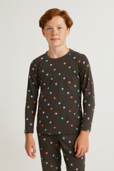 Premium loop net IN-009- LoopKnit Gray Stars