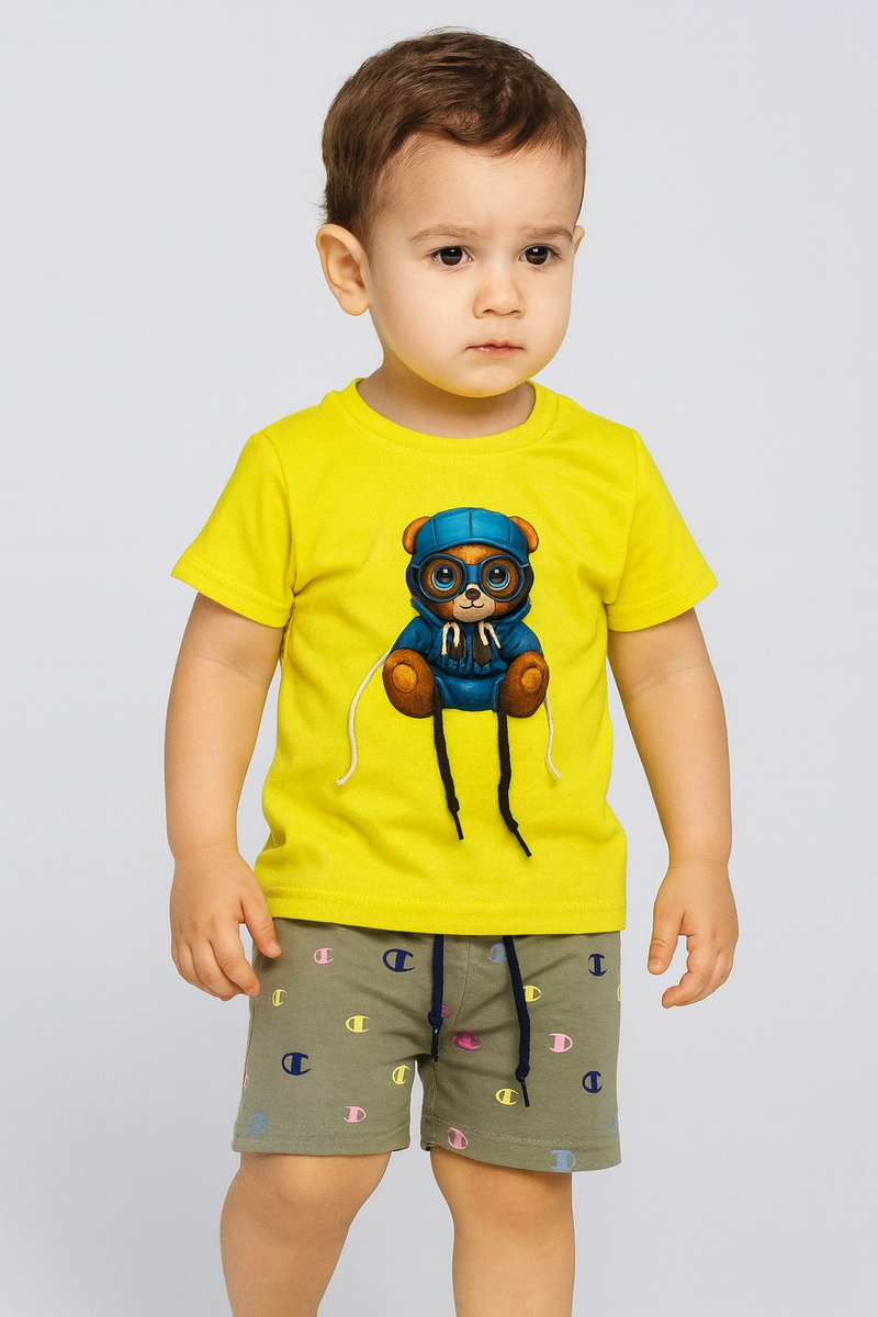 Teddy with lace Boys Set